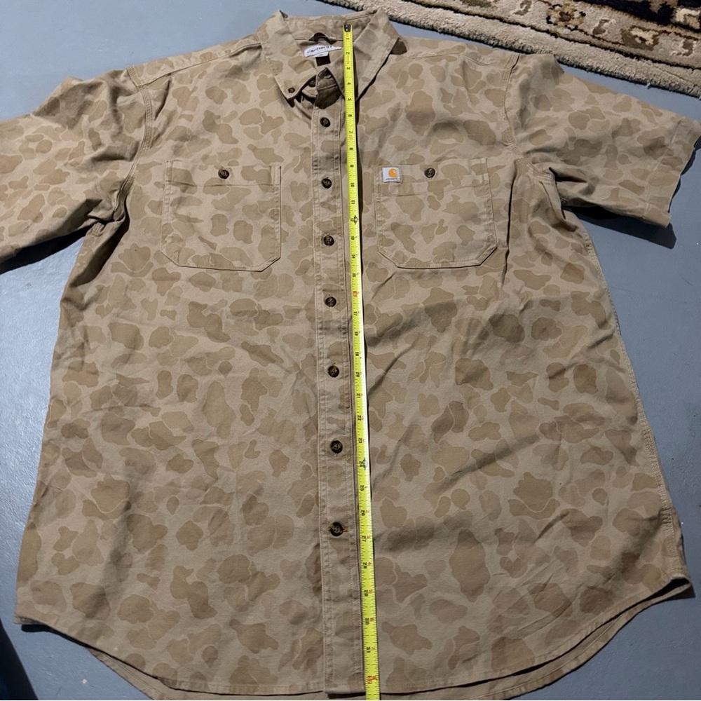 Carhartt men’s Rugged Flex short sleeve camo button down shirt XLT summer style - Picture 13 of 13